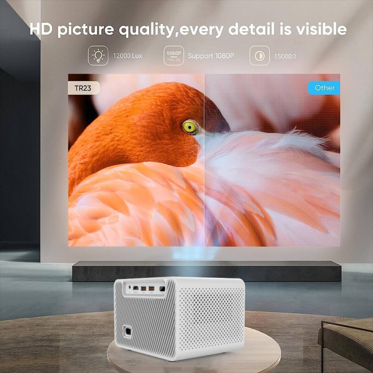 M10 Plus 1280x720P Projector 2.4G / 5G WIFI Bluetooth 5.2 Android 11 System Home Cinema EU Plug - Mini Projector by buy2fix | Online Shopping UK | buy2fix