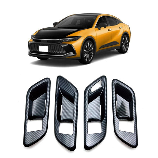 For 2023 Toyota Crown Door Handle Cover Decorative Frame, Style: Right-hand Drive(Carbon Fiber) - Decorative Strip by buy2fix | Online Shopping UK | buy2fix