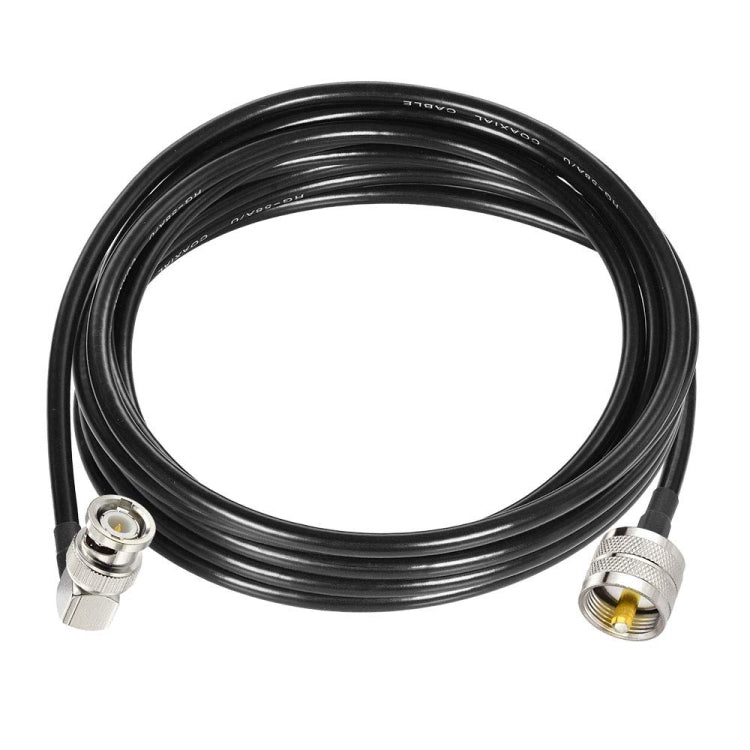 10m BNC Male Right Angle To UHF PL259 Male RG58 Coaxial Cable - Connectors by buy2fix | Online Shopping UK | buy2fix