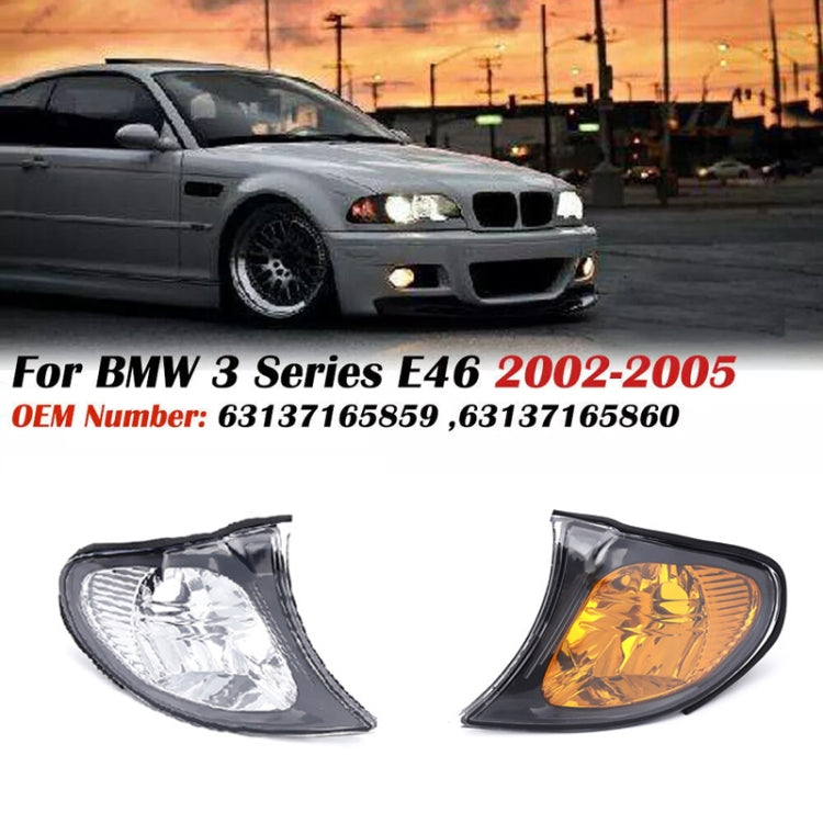 For 2002-2005 BMW 3 Series E46 Car Front Corner Parking Turn Signal Lights(Yellow Right OE 63137165860) - Arrow Turn Lights by buy2fix | Online Shopping UK | buy2fix