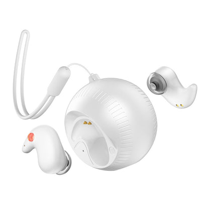 In-Ear Small Coconut Ball Stereo Bluetooth Earphones With Charging Compartment(White) - Bluetooth Earphone by buy2fix | Online Shopping UK | buy2fix