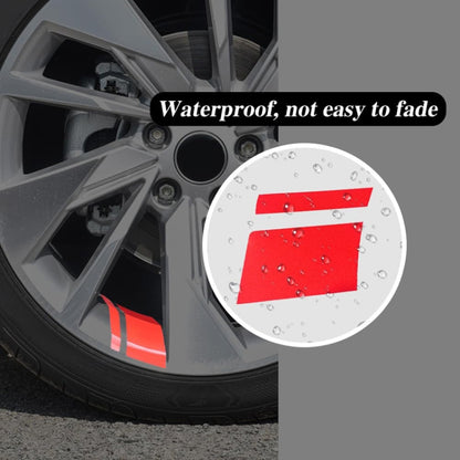 2pairs 18 inch~21 inch Car Reflective Wheel Modification Stickers, Color: 6pcs /Set White - Decorative Sticker by buy2fix | Online Shopping UK | buy2fix