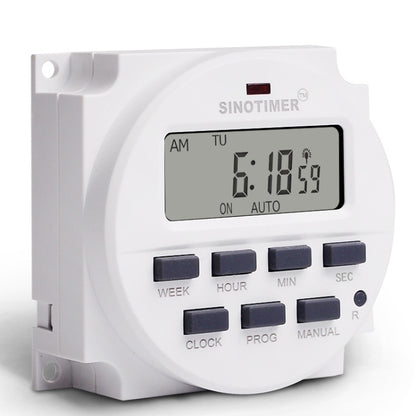 SINOTIMER TM618SH  1 Second Interval Digital LCD Timer Switch Programmable Time Relay 110V - Switch by SINOTIMER | Online Shopping UK | buy2fix