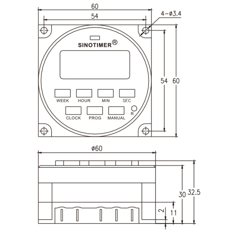 SINOTIMER TM618SH  1 Second Interval Digital LCD Timer Switch Programmable Time Relay 110V - Switch by SINOTIMER | Online Shopping UK | buy2fix