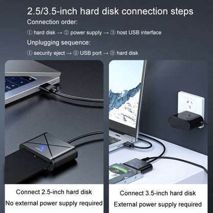 JINGHUA USB3.0 To SATA HDD Adapter Cable For 2.5/3.5 Inch External HDD SSD Hard Drive(30cm) - eSATA & SATA & IDE by JINGHUA | Online Shopping UK | buy2fix