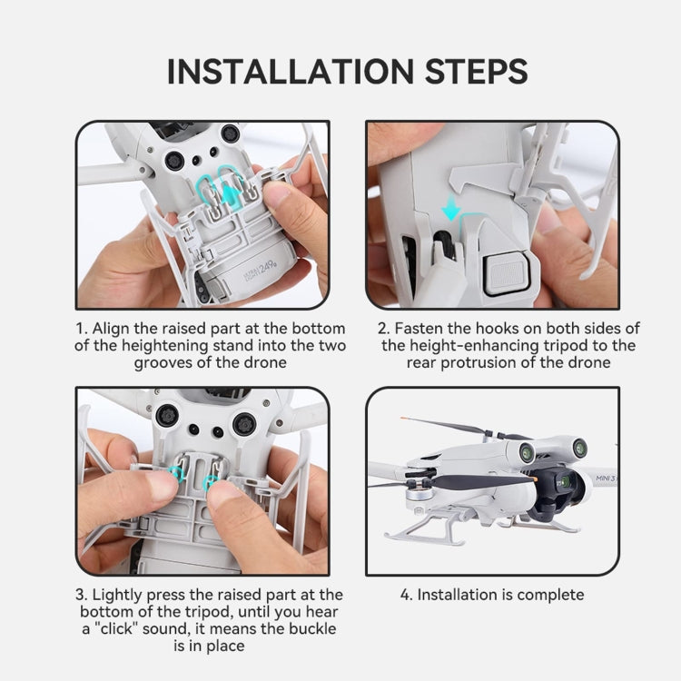 For DJI Mini 3 Pro RCSTQ Booster Stand Folding Landing Gear - Other by RCSTQ | Online Shopping UK | buy2fix