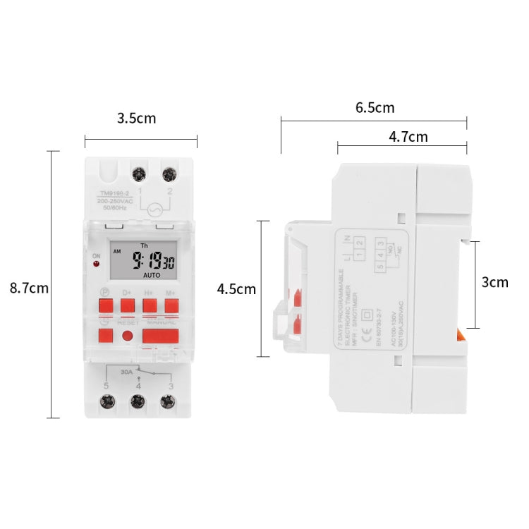 SINOTIMER TM919B-5V 30A Programmable Digital Timer Switch Automatic Cycle Timing Controller - Switch by SINOTIMER | Online Shopping UK | buy2fix