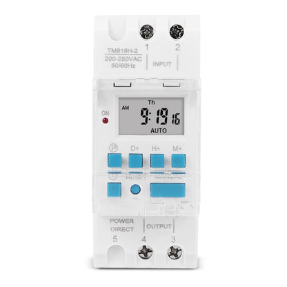 SINOTIMER TM919H-1 110V 16A DIN Rail 4 Pins Voltage Output Digital Switch Timer Automatic Cycle Timing Controller - Switch by SINOTIMER | Online Shopping UK | buy2fix