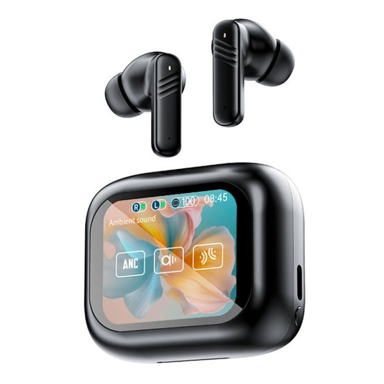 LX-10 Full-Color Touch Screen ANC+ENC Dual Noise Reduction In-Ear Wireless Bluetooth Earphones(Black) - TWS Earphone by buy2fix | Online Shopping UK | buy2fix