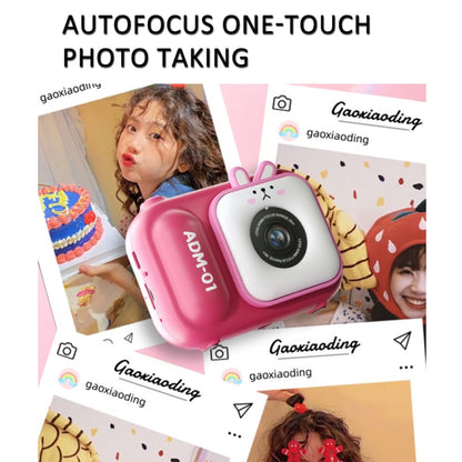 2.4 Inch IPS Screen 48MP Dual Lens Kids Digital Camera Mini Video Camera Without TF Card Pink Bunny - Children Cameras by buy2fix | Online Shopping UK | buy2fix