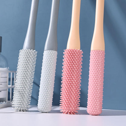 Foot Washing Brush Dry and Wet Toe Cleaning and Anti-Itch Brush, Style: Long Bristle(Pink) - Bath Brushes & Sponges by buy2fix | Online Shopping UK | buy2fix