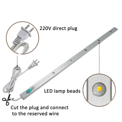 220V CN Plug Motion Sensor Wardrobe Cabinet Lamp LED Light Bar, Spec: Warm White 30cm - Sensor LED Lights by buy2fix | Online Shopping UK | buy2fix