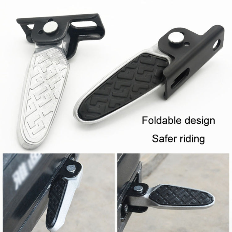 Electric Motorcycle Folding Foot Pegs Modification Pedal Pad Footrests, Style: All Aluminum - Others by buy2fix | Online Shopping UK | buy2fix