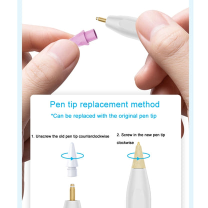 For Apple Pencil 1 / 2 Generation & USB-C Stylus Modified Pen Tip Diamond Crystal Pencil Nib(White) - Pencil Accessories by buy2fix | Online Shopping UK | buy2fix