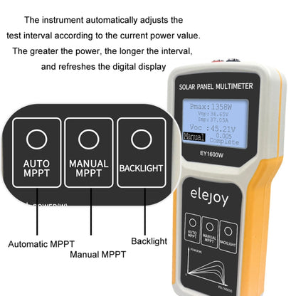 elejoy 1600W MPPT Solar Photovoltaic Panel Multimeter(EY1600W) - Digital Multimeter by elejoy | Online Shopping UK | buy2fix