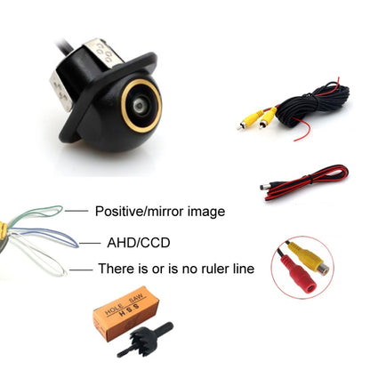 Car Universal HD Night Vision Rear View Reversing Three-Control Fisheye Camera, Style: AHD720P Straw Hat - Rear View Cameras by buy2fix | Online Shopping UK | buy2fix