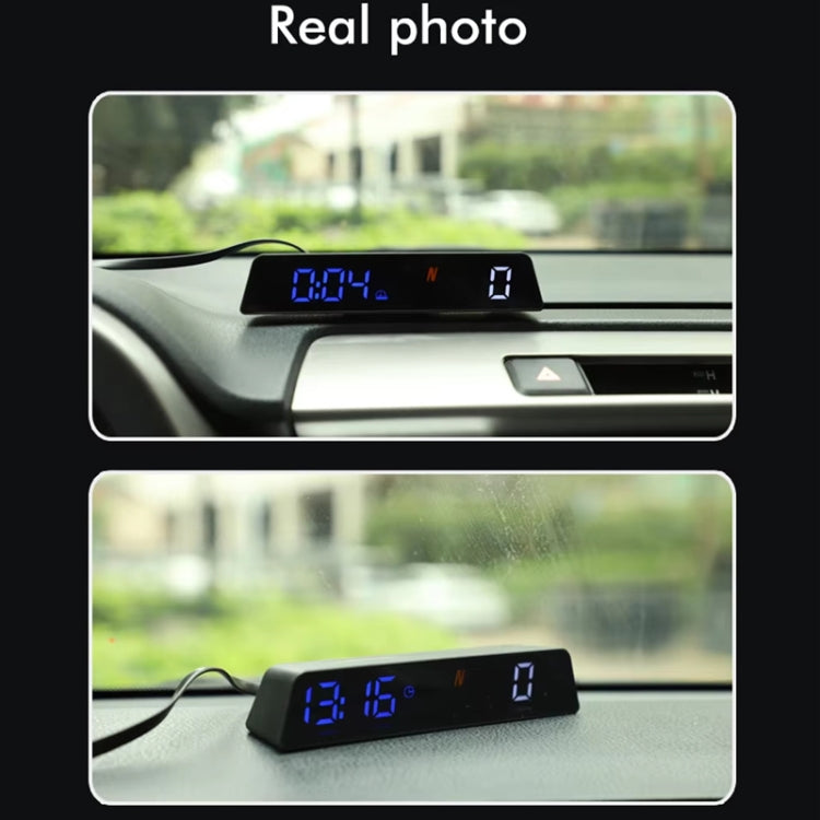 Head-up Display USB Powered High-definition Vehicle Code Altitude Meter(Blue White) - Head Up Display System by buy2fix | Online Shopping UK | buy2fix