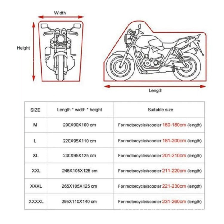 Motorcycle Rain Sun Protection Cover Oxford Cloth Dustproof With Anti-theft Buckle, Size: XXL - Raincoat by buy2fix | Online Shopping UK | buy2fix