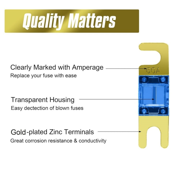 8pcs/Set 12V-58V Mini ANL High Current Bolt-on Fuse(20A-150A) - Fuse by buy2fix | Online Shopping UK | buy2fix