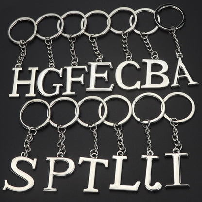 Double-Sided Three-Dimensional Plating Alphabet Keychain, Style: Y - Key Rings by buy2fix | Online Shopping UK | buy2fix