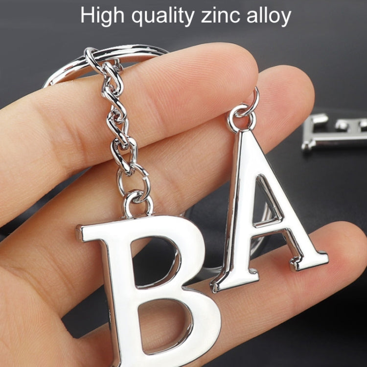 Double-Sided Three-Dimensional Plating Alphabet Keychain, Style: E - Key Rings by buy2fix | Online Shopping UK | buy2fix