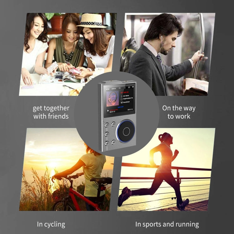 2.4 Inch HIFI Bluetooth Music Player DSD256 Mastering Sound Quality Walkman, Memory: 16GB(Black) - MP3 Player by buy2fix | Online Shopping UK | buy2fix