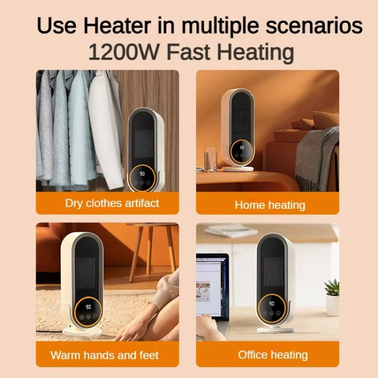 E68 1200W PTC Ceramic Heating Desktop Heater Smart Electric Heater, Plug: US Plug(Standard Model) - Electric Heaters by buy2fix | Online Shopping UK | buy2fix