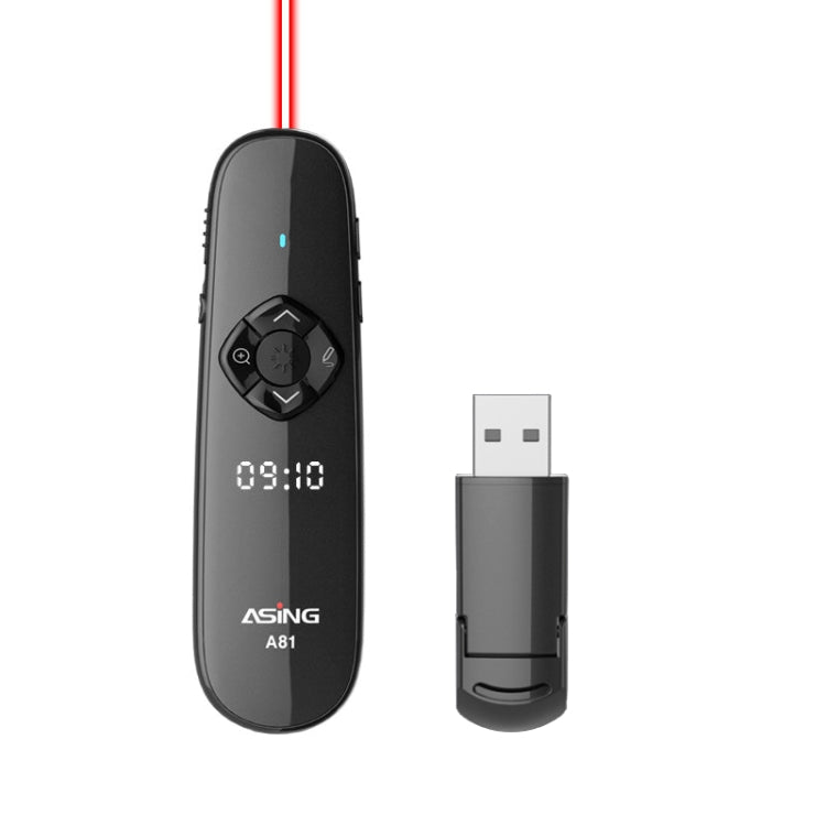 ASiNG A81 PPT Page Turning Clicker With Timing Function & 32G 3-in-1 USB Receiver, Color: Red Light -  by ASiNG | Online Shopping UK | buy2fix