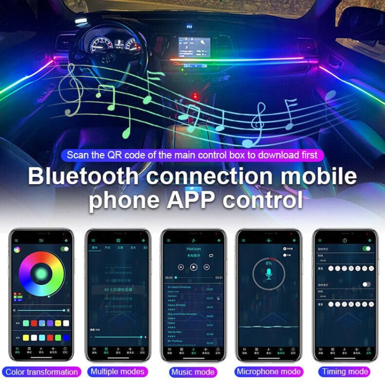 10 in 1 Car Hidden Acrylic LED Colorful Decorative Atmosphere Light Strip - Atmosphere lights by buy2fix | Online Shopping UK | buy2fix