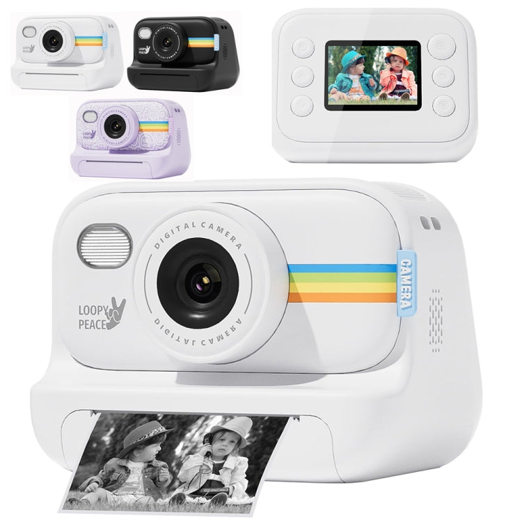 2.0-Inch LED Flash 1080P HD Recording Photo Printing Camera With 3-Rolls Paper, Color: Black+32G - Children Cameras by buy2fix | Online Shopping UK | buy2fix