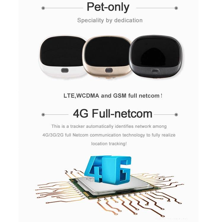 RF-V43 A Style IP67 Waterproof GPS + LBS + WiFi Pet Locator Pet Collar Tracking Device For Asia/Europe/Africa/Australia(Black) - Pet Tracker by buy2fix | Online Shopping UK | buy2fix