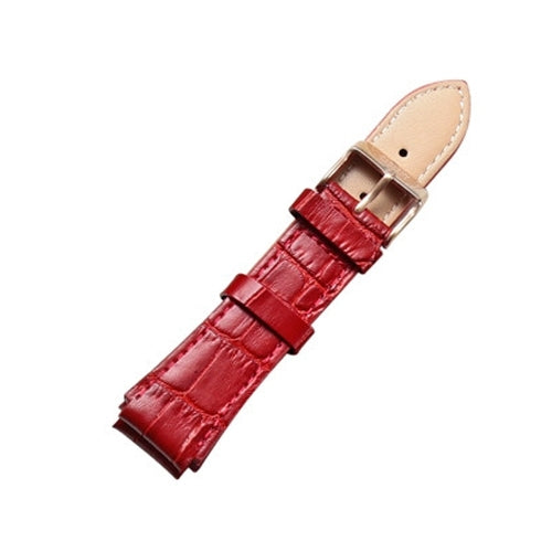 CAGARNY Simple Fashion Watches Band Gold Buckle Leather Watch Band, Width: 18mm(Red) - Watch Accessories & Parts by CAGARNY | Online Shopping UK | buy2fix