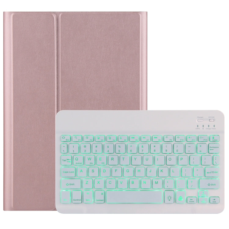 DY-P10-S 2 in 1 Removable Bluetooth Keyboard + Protective Leather Tablet Case with Backlight & Holder for Lenovo Tab P10 10.1 inch(Rose Gold) - Lenovo Keyboard by buy2fix | Online Shopping UK | buy2fix