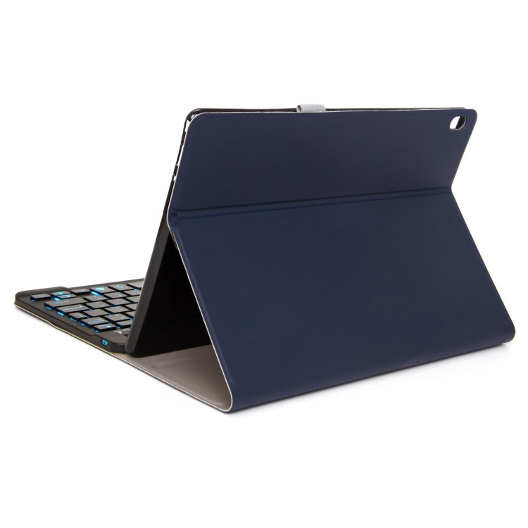 DY-E10 2 in 1 Removable Bluetooth Keyboard + Protective Leather Tablet Case with Backlight & Holder for Lenovo Tab E10(Blue) - Lenovo Keyboard by buy2fix | Online Shopping UK | buy2fix