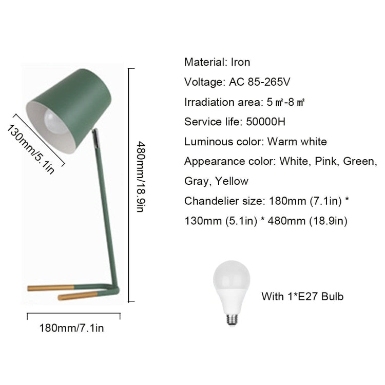 LED Eye-caring Table Lamp Modern Creative Minimalist Bedroom Bedside Lamp Student Study Table Lamp (Yellow) - Desk Lamps by YWXLight | Online Shopping UK | buy2fix