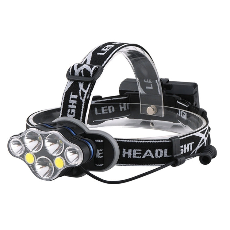 7 LEDs 7000K High-power Strong Light USB Rechargeable Outdoor Fishing Waterproof Headlight (Headlamp+USB Cable) - Headlamp by YWXLight | Online Shopping UK | buy2fix