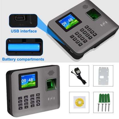 Realand AL321D Fingerprint Time Attendance with 2.4 inch Color Screen & ID Card Function & Battery - Security by Realand | Online Shopping UK | buy2fix