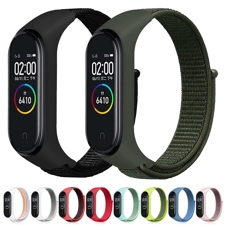 Smart Watch Nylon Woven Watch Band for Xiaomi Mi Band 3 / 4(Army Green) - Smart Wear by buy2fix | Online Shopping UK | buy2fix