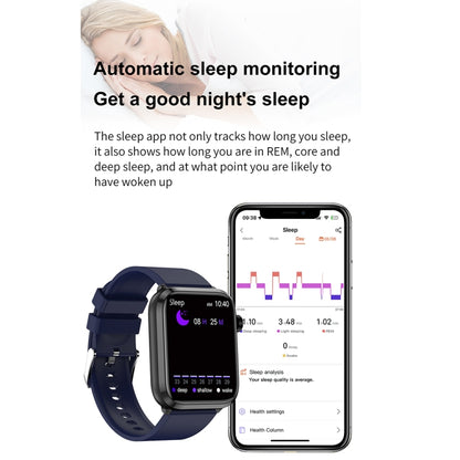 ET210 1.91 inch IPS Screen IP67 Waterproof Silicone Band Smart Watch, Support Body Temperature Monitoring / ECG (Dark Blue) - Smart Watches by buy2fix | Online Shopping UK | buy2fix