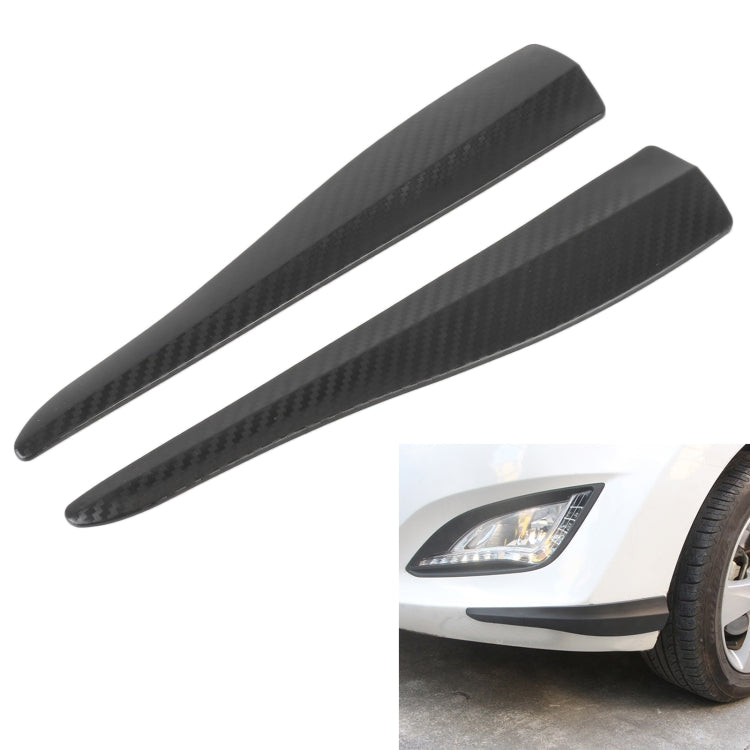 1 Pair Car Carbon Fiber Silicone Bumper Strip, Style: Long (Black) - Anti Collision Sticker by buy2fix | Online Shopping UK | buy2fix