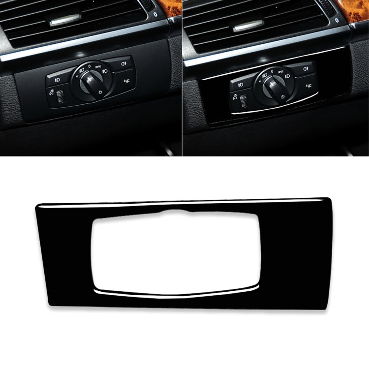 Car Left Drive Headlight Switch Panel Decorative Sticker for BMW E70 X5 / E71 X6 2008-2013(Black) - In Car by buy2fix | Online Shopping UK | buy2fix