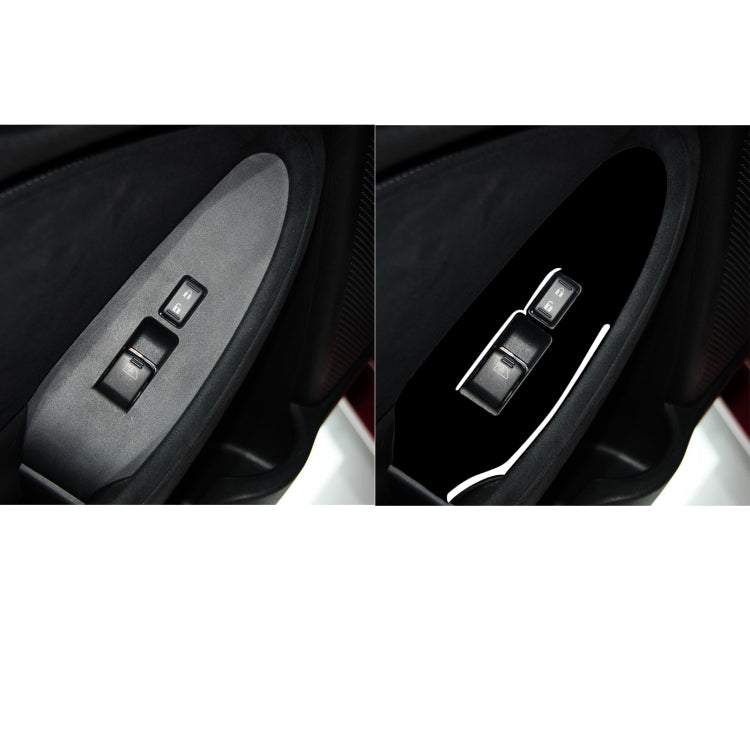 For Nissan 370Z Z34 2009- 2 in 1 Car Window Lift Panel Decorative Sticker, Right Drive (Black) - In Car by buy2fix | Online Shopping UK | buy2fix