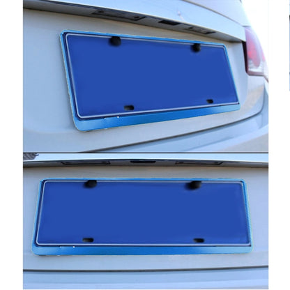 2 PCS Car License Plate Frames Car Styling License Plate Frame Aluminum Alloy Universal License Plate Holder Car Accessories(Blue) - License Plate Covers & Frames by buy2fix | Online Shopping UK | buy2fix