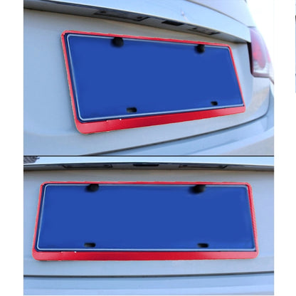 2 PCS Car License Plate Frames Car Styling License Plate Frame Aluminum Alloy Universal License Plate Holder Car Accessories(Red) - License Plate Covers & Frames by buy2fix | Online Shopping UK | buy2fix