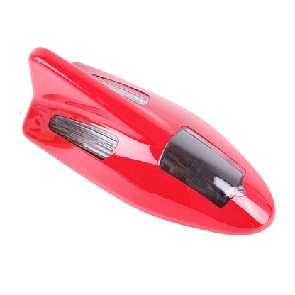 Solar Colorful Light Anti Collision Shark Fin Car Taillight LED Flash Warning Light Caution Light(Red) - Warning Lights by buy2fix | Online Shopping UK | buy2fix