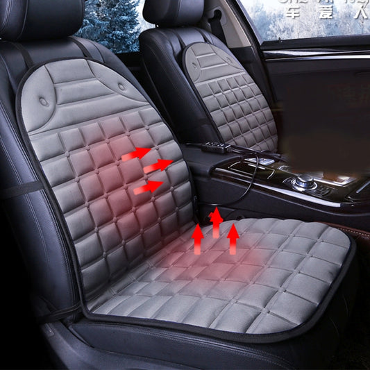 12V Heated Two-seater Car Seat Cushion Cover Seat Heater Warmer Winter Car Cushion Car Driver Heated Seat Cushion(Grey) - Seat Accessories by buy2fix | Online Shopping UK | buy2fix