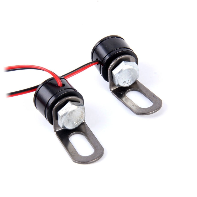 2 PCS 12V 3W Yellow Light Eagle Eyes LED Strobe Light For Motorcycle ，Wire Length: 90cm - Eagle Eye Lights by buy2fix | Online Shopping UK | buy2fix