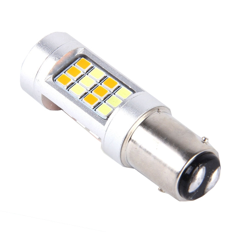 2 PCS 1157 10W 1000 LM 6000K White + Yellow Light Turn Signal Light with 42 SMD-2835-LED Lamps And Len. DC 12-24V - Arrow Turn Lights by buy2fix | Online Shopping UK | buy2fix