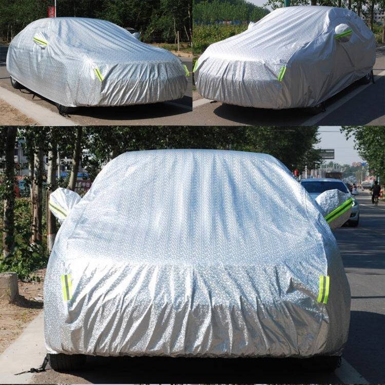 Aluminum Film PEVA Cotton Wool Anti-Dust Waterproof Sunproof Anti-frozen Anti-scratch Heat Dissipation SUV Car Cover with Warning Strips, Fits Cars up to 4.7m(183 inch) in Length - Aluminum Film PEVA by buy2fix | Online Shopping UK | buy2fix