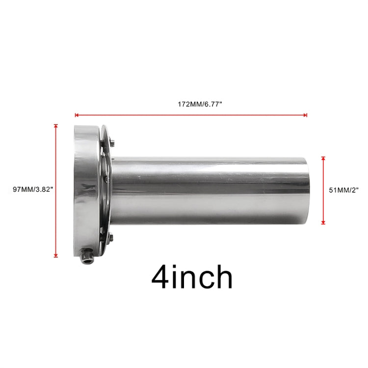 4 inch Universal Car 304 Stainless Steel Exhaust Pipe Muffler Unadjustable Tail Muffler Tip - In Car by buy2fix | Online Shopping UK | buy2fix